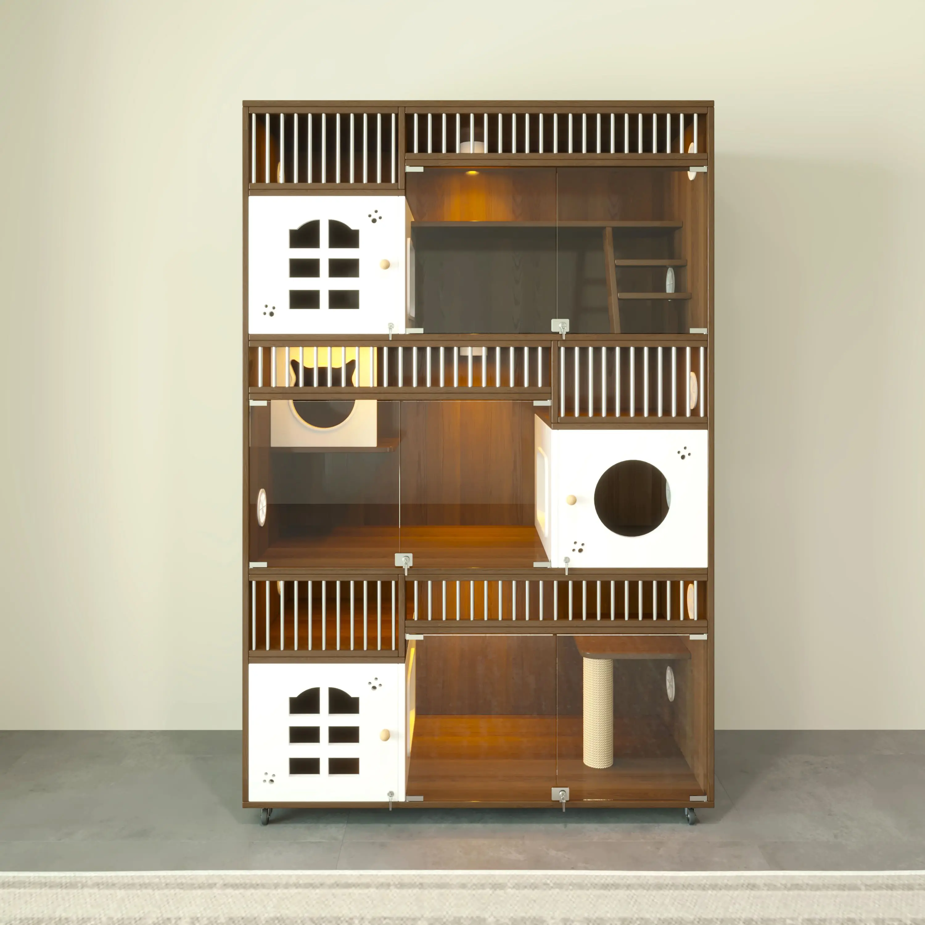 

Китай оптовая продажа, хит продаж, теплые квадратные роскошные удобные глубокие спальные принадлежности, заводские твердые деревянные кошачьи виллы, дом