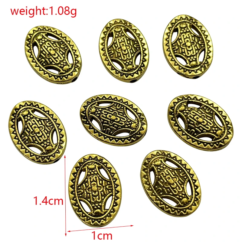 Various Irregularities Hollow Out Oval Spacer Gasket DIY Women\'s Jewelry Making Beads Tibetan Silver Bronze Accessorie Wholesale