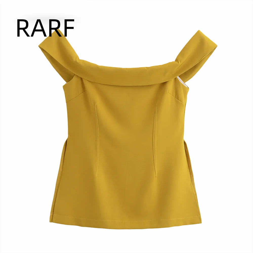 

2024 autumn/winter new women's clothing design sense versatile temperament slimming effect side slit off off shoulder top