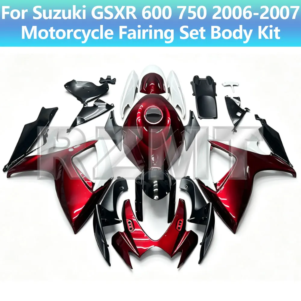 Motorcycle Fairing Set For SUZUKI GSXR-600 750 2006-2007 Body Kit Plastic Guard Plate Shell Injection GSXR-750 With Tank Cover