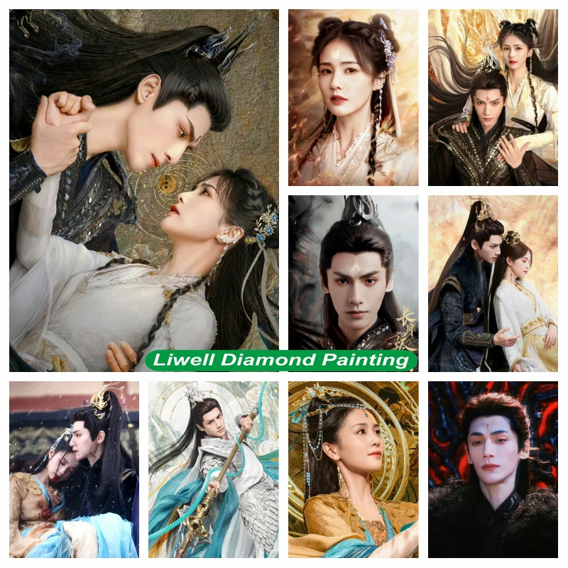 Chinese Drama Till The End Of The Moon Diamond Art Painting Dan Taijin Li Susu Photo Cross Stitch Chang Yue Jin Ming Home Decor