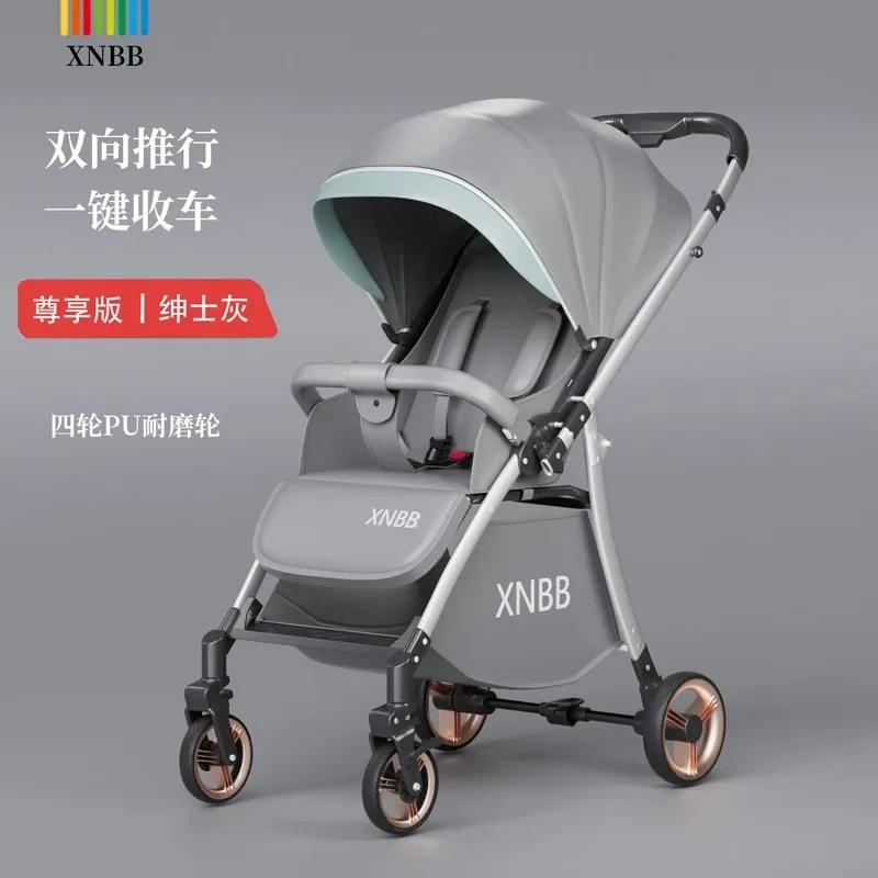 Baby strollers can sit on lying strollers and can be folded lightly with high view and two-way newborn baby strollers.