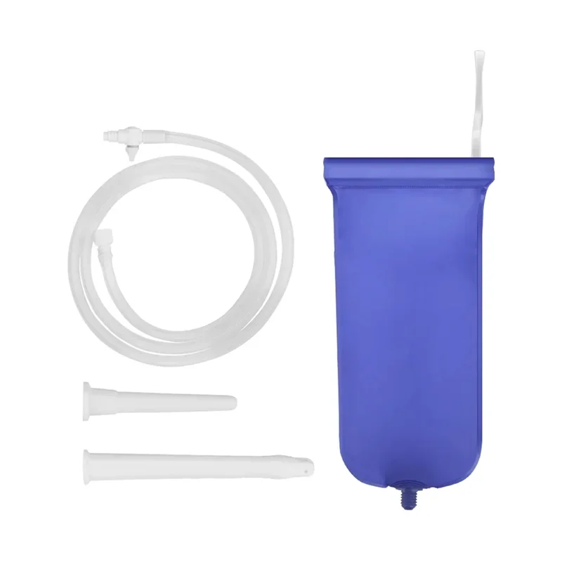 A03F-2L Foldable Anal Douche Enema Bag Reusable Kit Flusher Vaginal Irrigation Colon Cleaning Constipation for Men Women