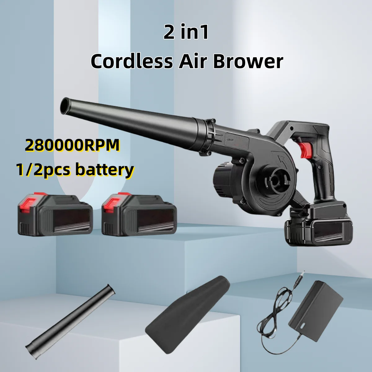 

2 in 1 Cordless Air Blower & Vacuum Cleaner Electric Dust Computer Collector Leaf Duster Power Tools For Dewalt 18V 20V Battery