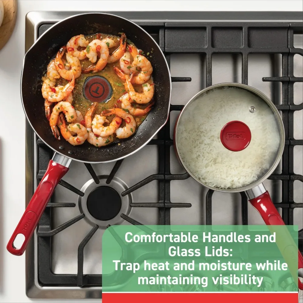 

Easy Care Nonstick Cookware, Jumbo Cooker, 5 Quart, Red