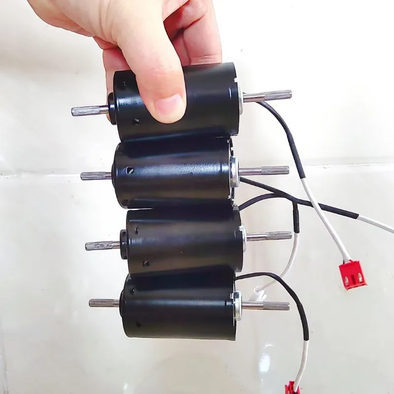 Double Ball and Double Shaft 775 Medium and High Speed Motor 12V 24V Carbon Brush Automobile Air Conditioning Parts Motor