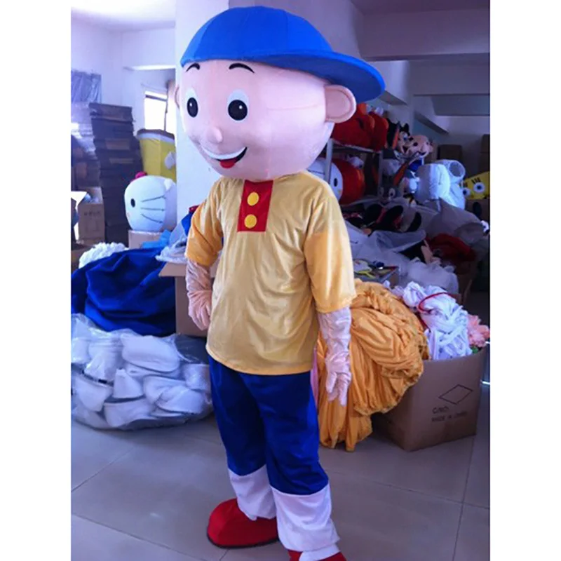 Caillou Mascot Costume Mardi Gras Halloween Carnival Boy Funny Anime Cartoon Doll Costume