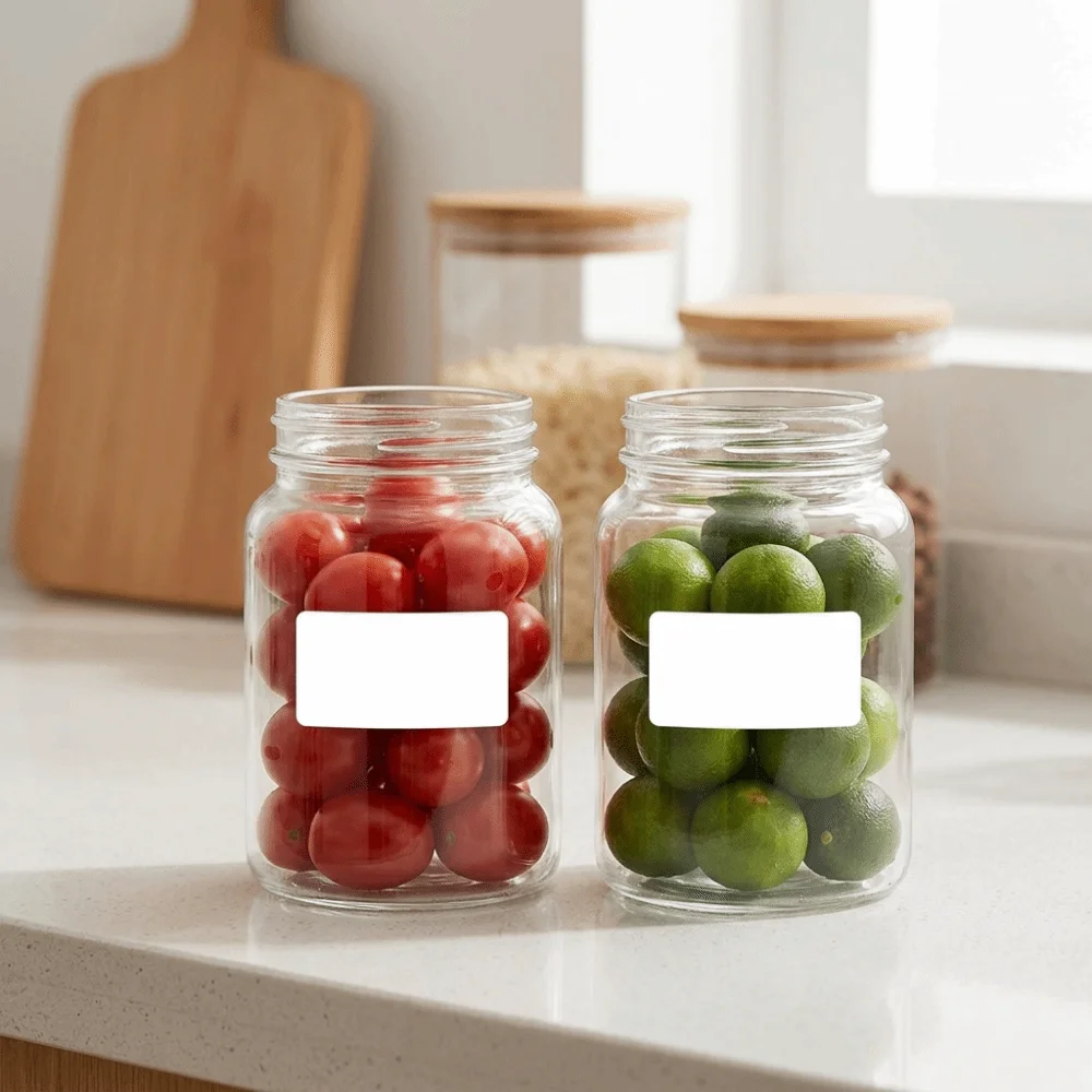 Clear Printing PVC Thermal Label Paper Roll Thermal Label Strong Adhesive Price Tag Practical Water Proof Thermal Sticker Food