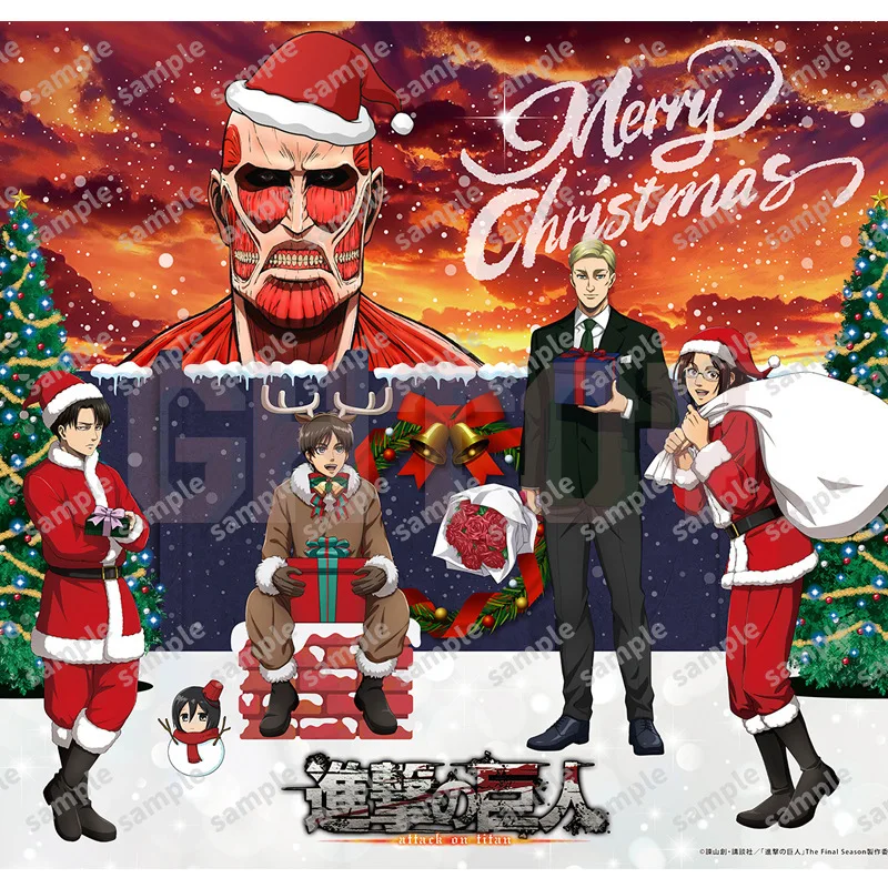 【عيد الميلاد】15 سنتيمتر/5.91in هجوم على تيتان الاكريليك حامل أنيمي الطرفية عرض سطح المكتب الحلي جمع هدية عيد ميلاد لصبي