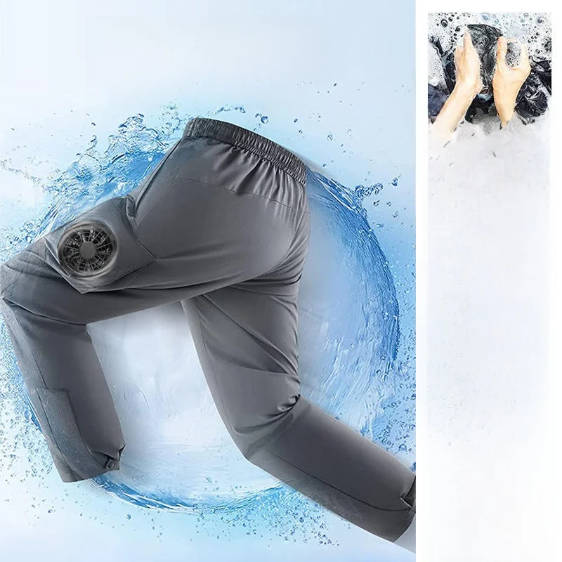 

Summer Long Pants Fan Clothing Workwear Sunscreen Heatstroke Cooling Pants Air Conditioned Suit Breathable Casual Men's Workwear