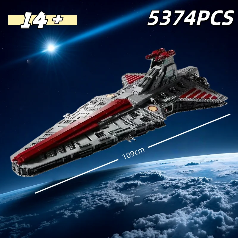 

5374Pcs UCS Venator-Class Republic Attacks Cruiser Building Blocks MOC-75367 Bricks Toys Home Decor Birthday Party Gifts