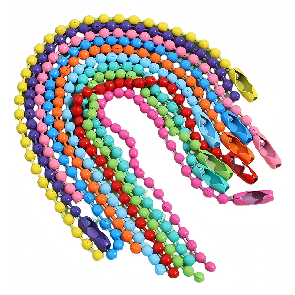 10/30 Stück Bunte Kugelketten Passend für Schlüsselanhänger, Handanhänger-Verbinder für DIY-Armband-Schmuckherstellung Zubehör 10CM 12CM – Detail 6