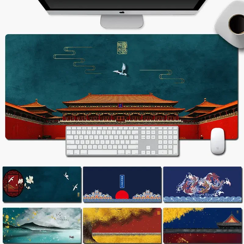 Large Mouse Pad Chinese Style Pattern Gamer Notbook Mouse Mat Large Gaming Mousepad XL PC Desk Computer Accessories