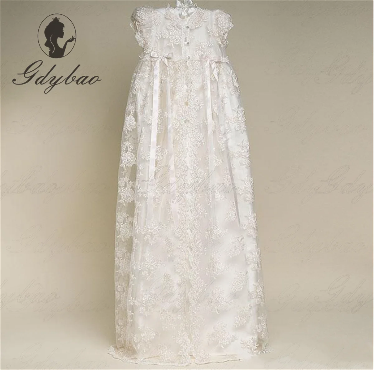 Baby Mädchen Kleid Taufe Geburtstags feier Hochzeit Taufe Säugling Spitze Taufe Kleid hand gefertigte Kleid Umhang Hut