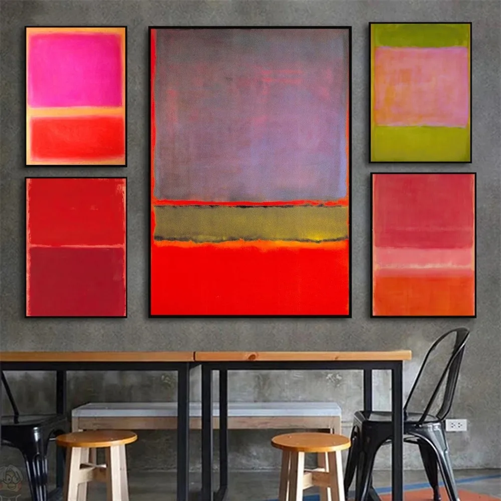 1pc Mark Rothko Abstract Poster Poster Art Print Bar Living Room Furniture Decor