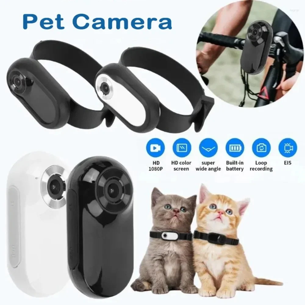 Portable Thumb Pet Camera HD 1080p Detachable Pet Recorder Anti-shake Cat Dog View Thumb Camera Collar High-definition Outdoor