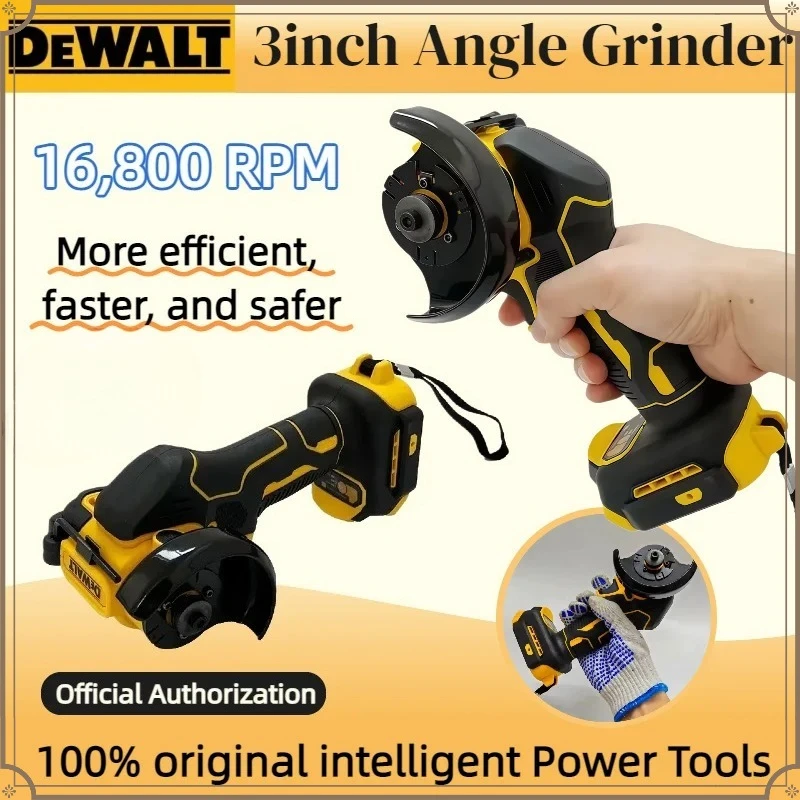 

Аккумуляторная мини-угловая шлифовальная машина DeWALT 3 дюйма для полировки и резки, электроинструмент для аккумуляторов 20В