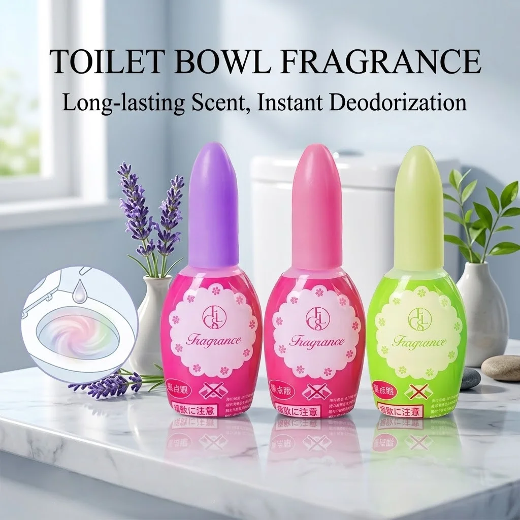 Concentrated Toilet Deodorizing Drops – Indoor Fragrance Air Freshener; Instantly Eliminates Stubborn Odors (Compact & Cute)
