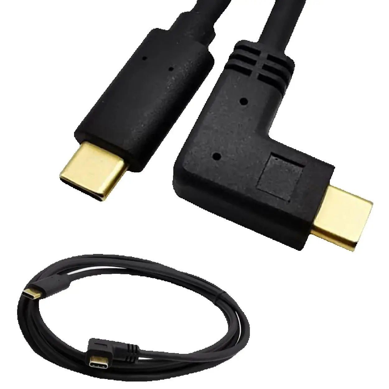 Стандартный кабель Type-C, 16 + 1, проводной сердечник, скорость 10 Гбит/с, 90 изгиб, позолоченная головка, кабель для зарядки данных типа C «папа-папа»