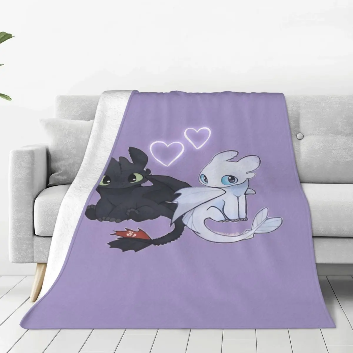 How To Train Your Dragon Blanket Quality Super Warm night and light love Throw Blanket Winter Decorative Aesthetic Bedspread