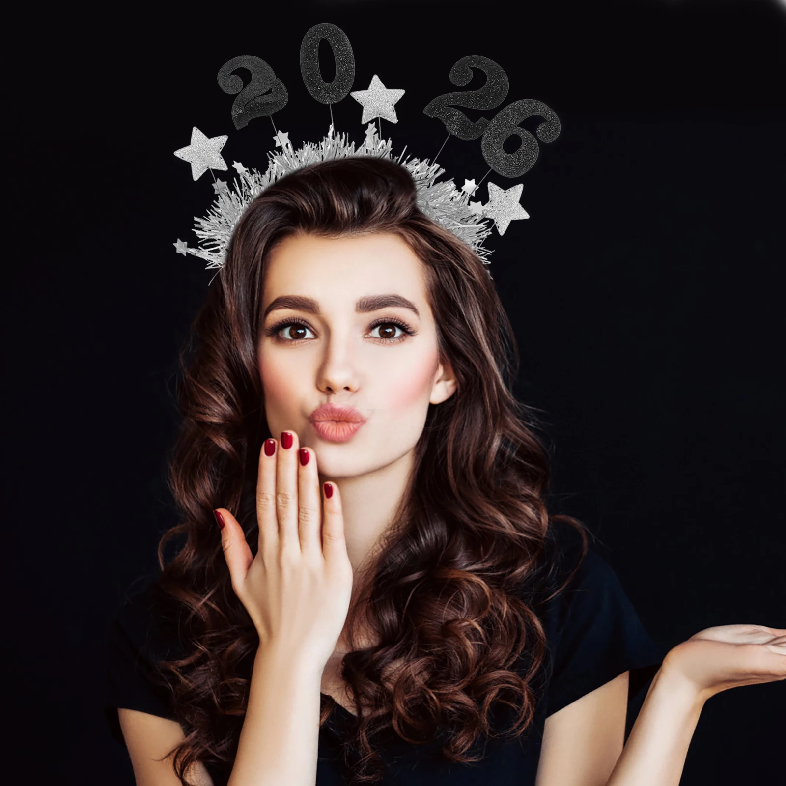 

2026 Classic Design New Year Party Headband Perfect Fit Various Party Clothing Style Festive Accessory New Years Eve Tiaras