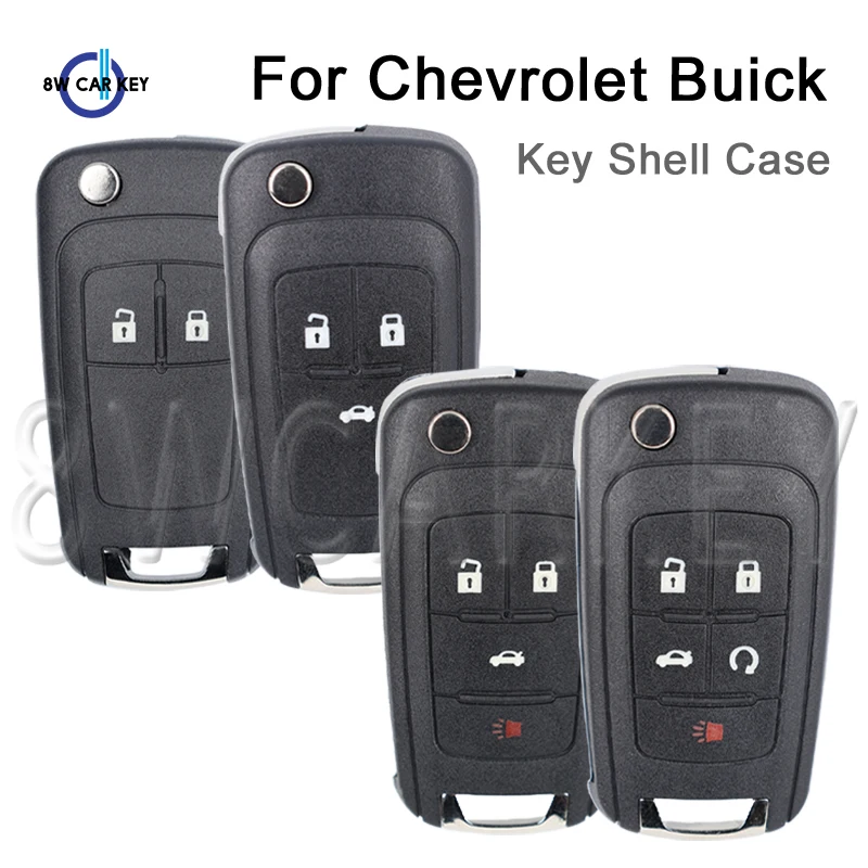 Carcasa para llave a distancia de coche, cubierta para llaves de coche Buick Chevrolet Camaro Impala Aveo Malibu Sail Orlando Cruze Epica Lova Trax Spark