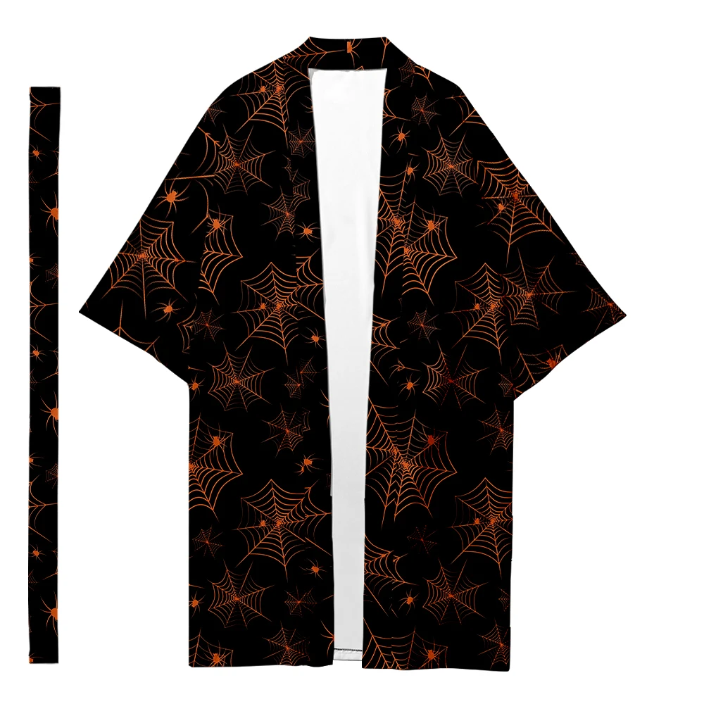 Mężczyźni japoński długi kardigan kimono kostium samuraja Halloween Kimono Cosplay kobiety Kimonos koszula Casual Yukata modna kurtka