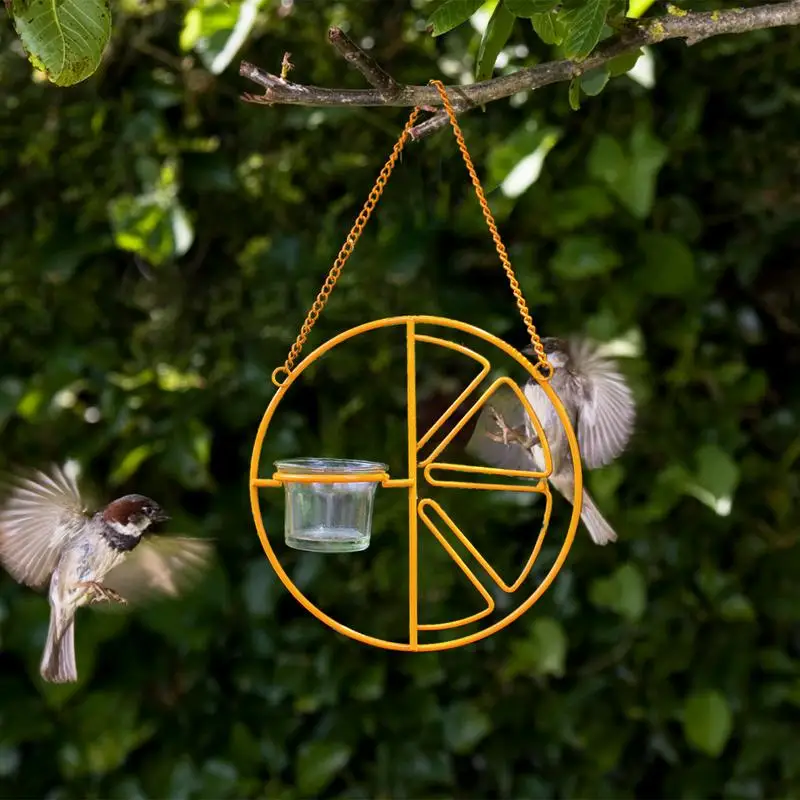 Oriole Feeder Orange Metal Bird Feeders For Outdoors Bird Water Feeder For Garden Backyard Patio Deck Attracts Hummingbirds