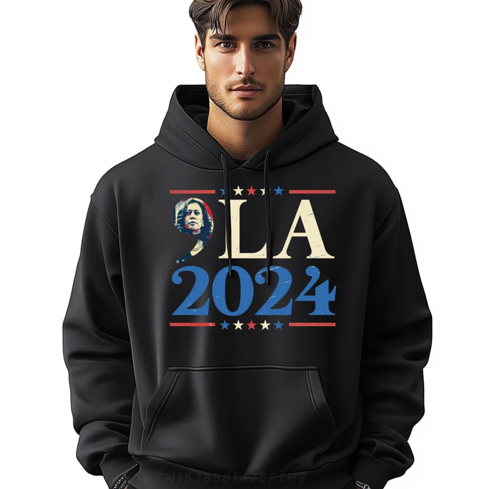 

Kamala Harris 2025 President Comma Female Long Sleeve Hoodies Funny Mother Day Hoodies Design Sweatshirts Funky Round Collar