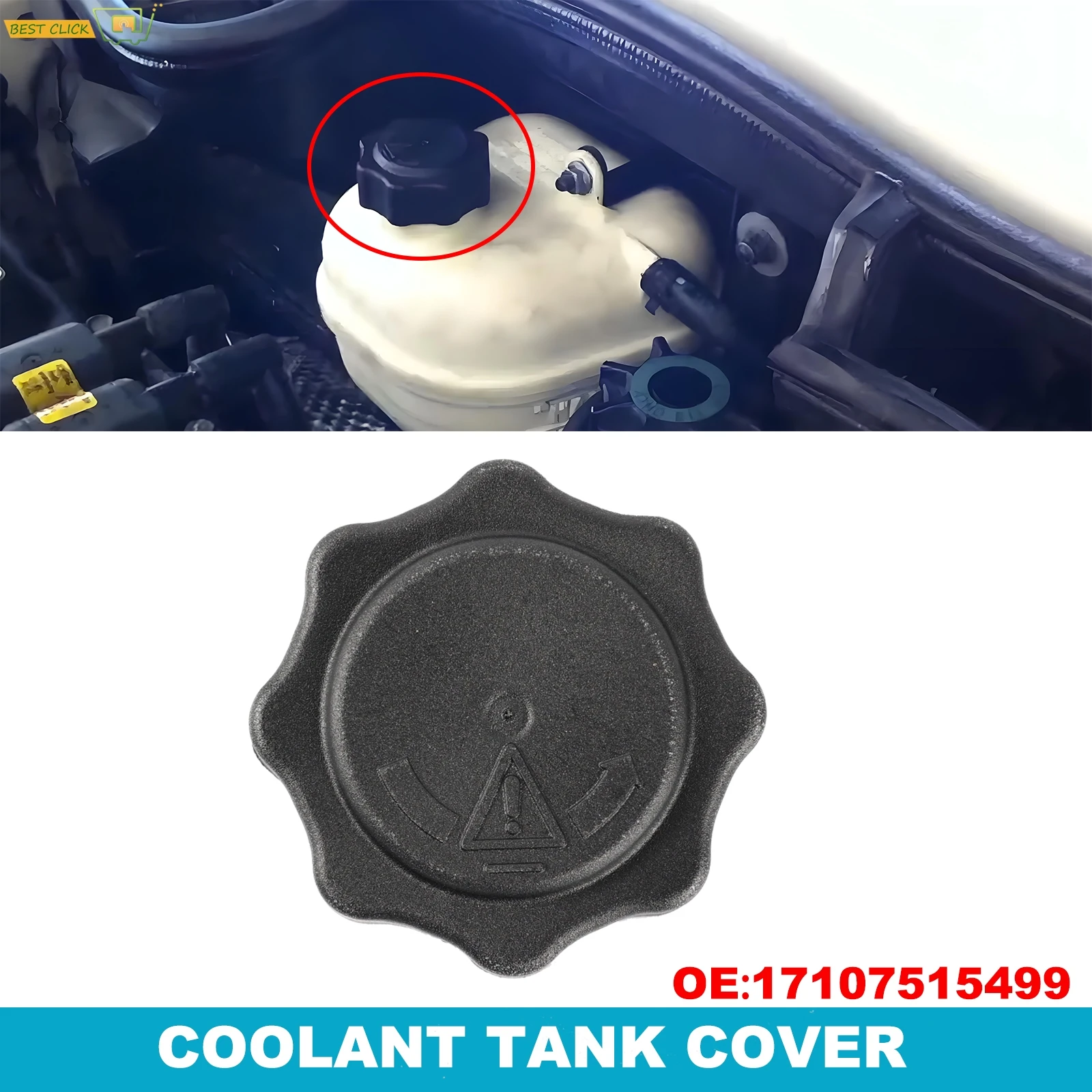 

For MINI Cooper S Works Convertible R50 R52 R53 2002-2008 Coolant Expansion Tank Cap 17107515499