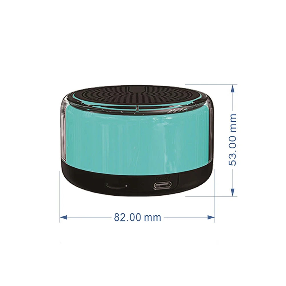 Alto-falante Bluetooth sem fio brilhante, Conveniente ao ar livre Mini Car Gift, Desktop quente, colorido, conveniente