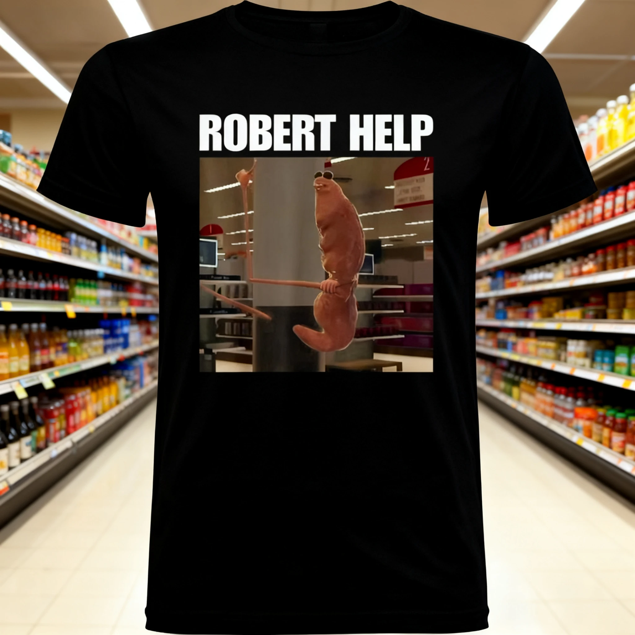 2025 الصيف روبرت مساعدة ماركوس الدودة 100% القطن الخالص تي شيرت مطبوع للرجال النساء قصيرة الأكمام بلايز تنفس عادية Y2k