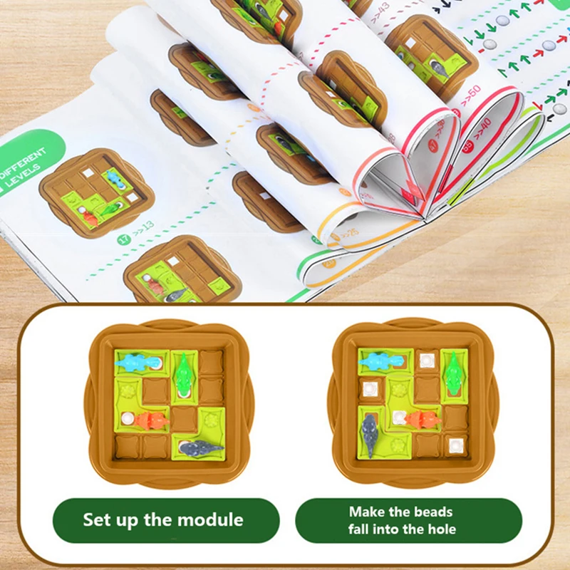 Jouet labyrinthe d'aventure dinosaure, laissez les perles tomber dans le trou, jeux de société d'entraînement à la pensée logique, jouets Puzzle Montessori pour enfants