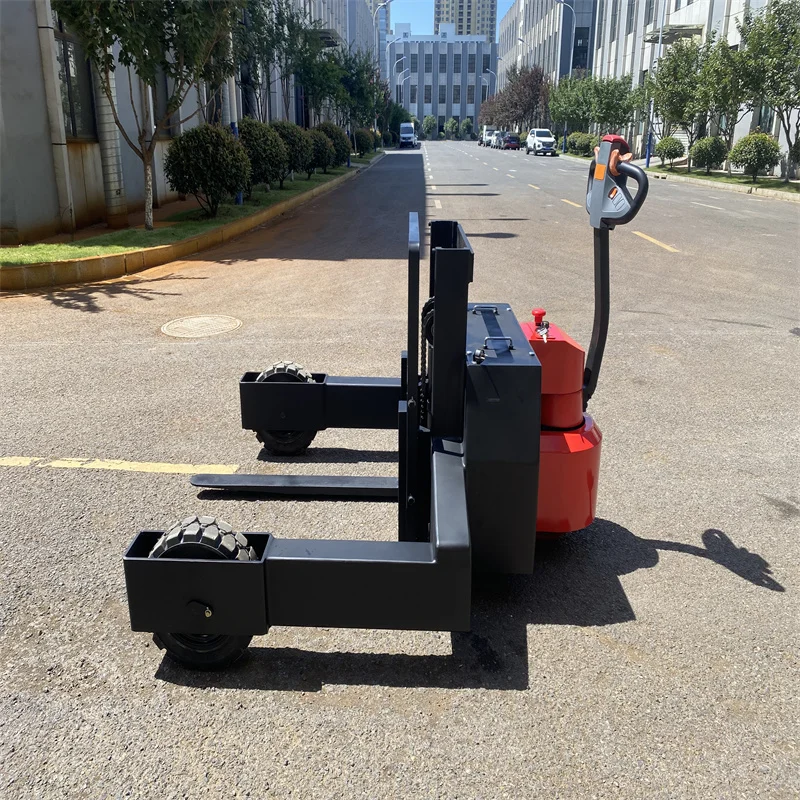 على الطرق الوعرة الكهربائية الهيدروليكية البليت مكدس الشاحنات 1.5 طن في الهواء الطلق التضاريس الخام شوكة عرض قابل للتعديل امتطى مكدس