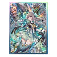 60PCS 67x92mm Holographic Anime Card Sleeves Cartoon Character Printing Deck Protector for MTG/PTCG Game Cards