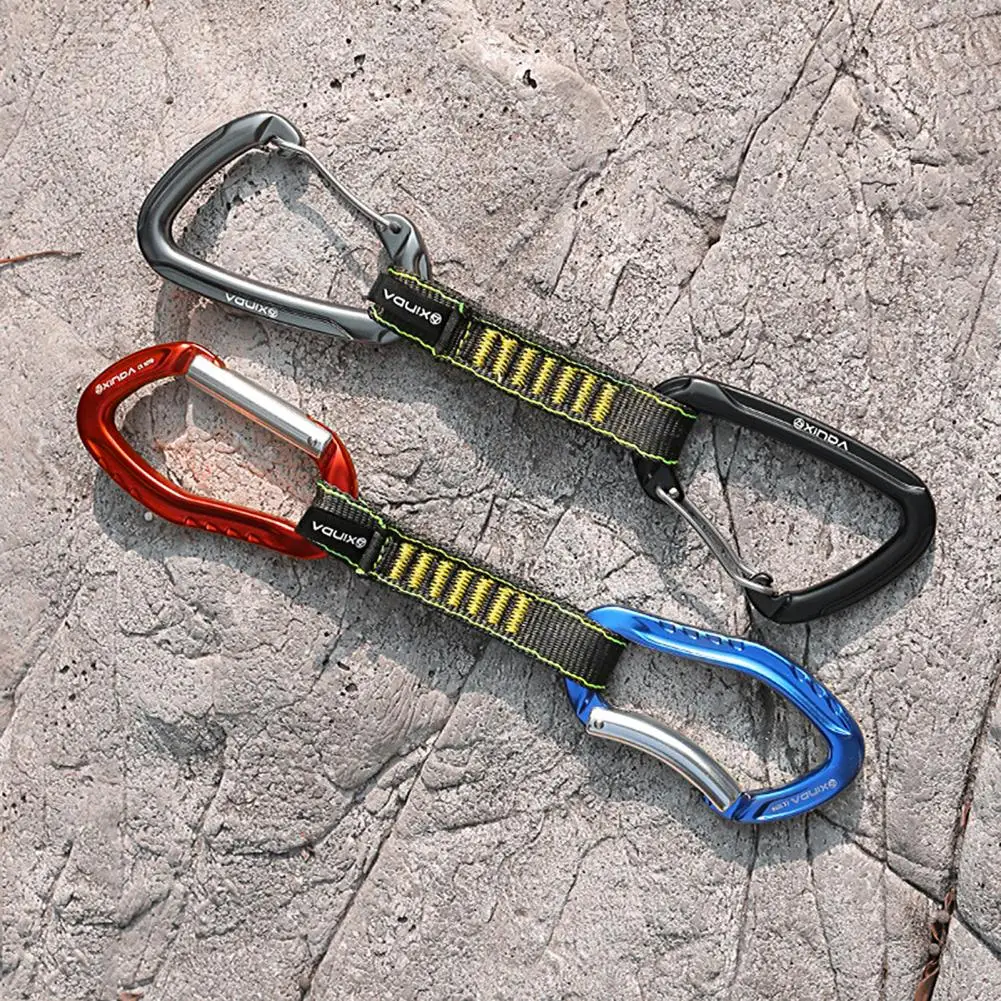 Rock Climbing Short Webbing Strap High Strength 25kN Breaking Tension Quick Draw Mountaineering Carabiner Connecting Sling Strap