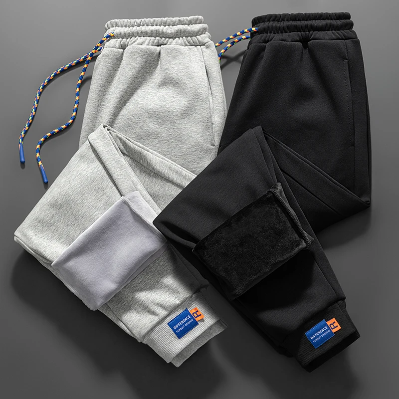 

Autumn and Winter Outdoor Fashion Loose Men's Warm Pants Cycling Sports Windproof Breathable Drawstring Fleece Sports Pants