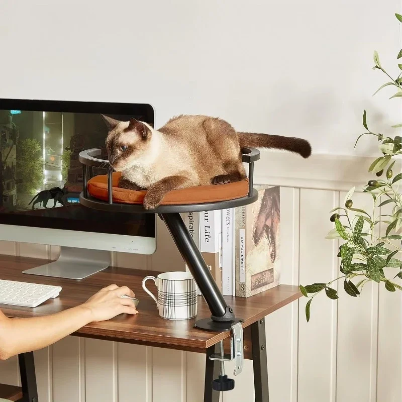 Indoor Apartment Elevated Cat Nest Desk Perched Desktop Cat Bed Home Office Perched Accessories