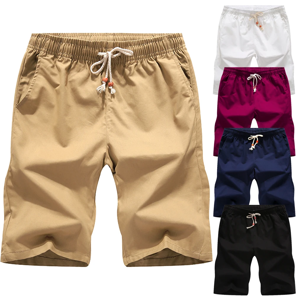 

Мужские летние шорты, летние однотонные шорты, Брендовые мужские короткие брюки, уличная одежда, модные облегающие шорты