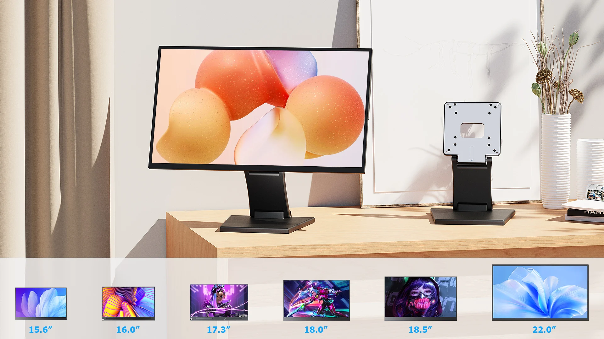 UPERFECT Portable Monitor Stand Adjustable Laptop Holder With 360Rotating Heavy Duty Aluminum Mount For 13-27 Inch Screen/Tablet