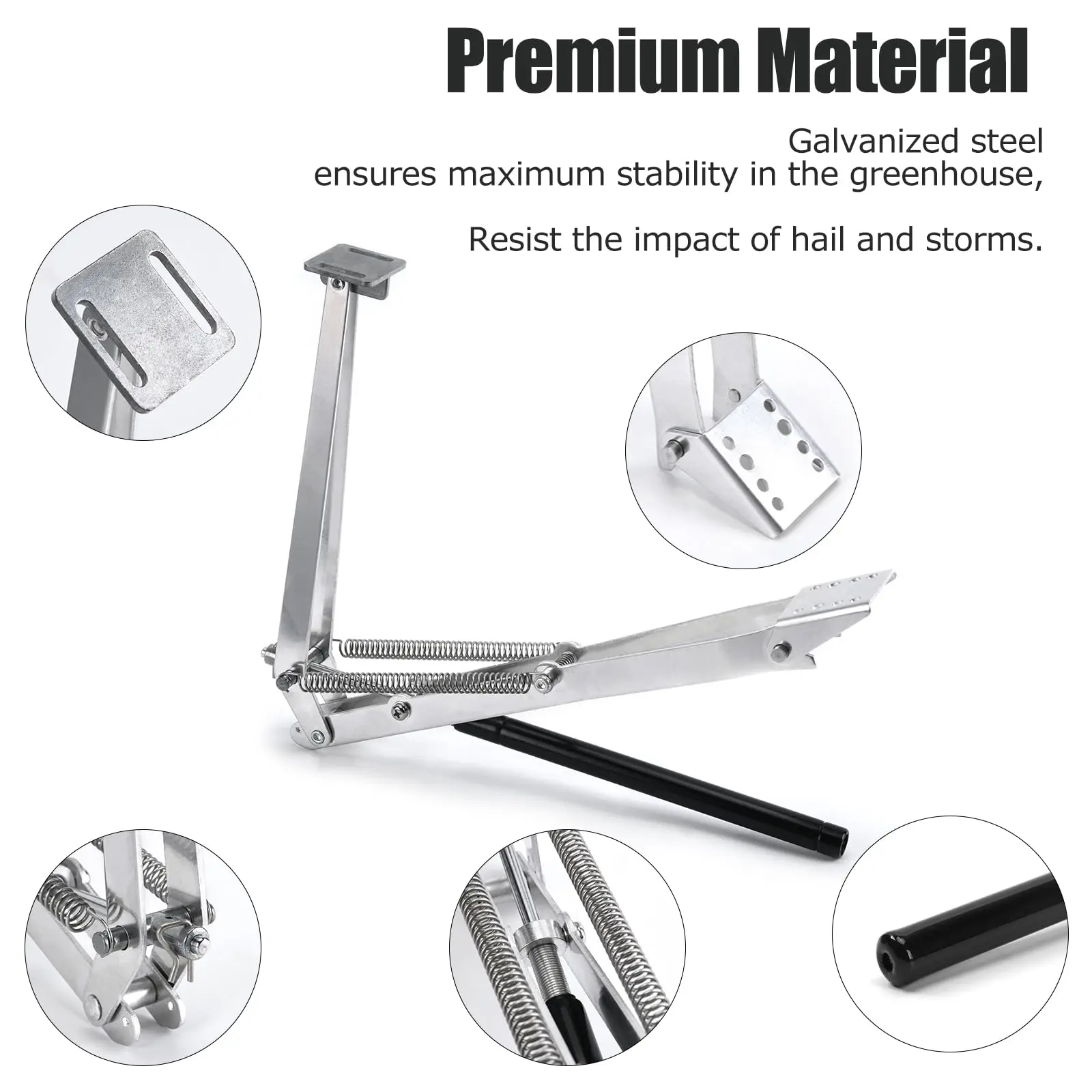 

Automatic Greenhouse Window Opener Solar Auto Vent Opener with Double Spring, Heavy Duty Autovent for Roof and Side Windows