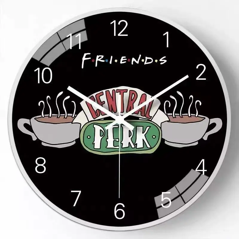 Friends Central Perk Wall Clock TV Show Coffee Fashion Watches Living Room Home Decor Men Women Fans Gift