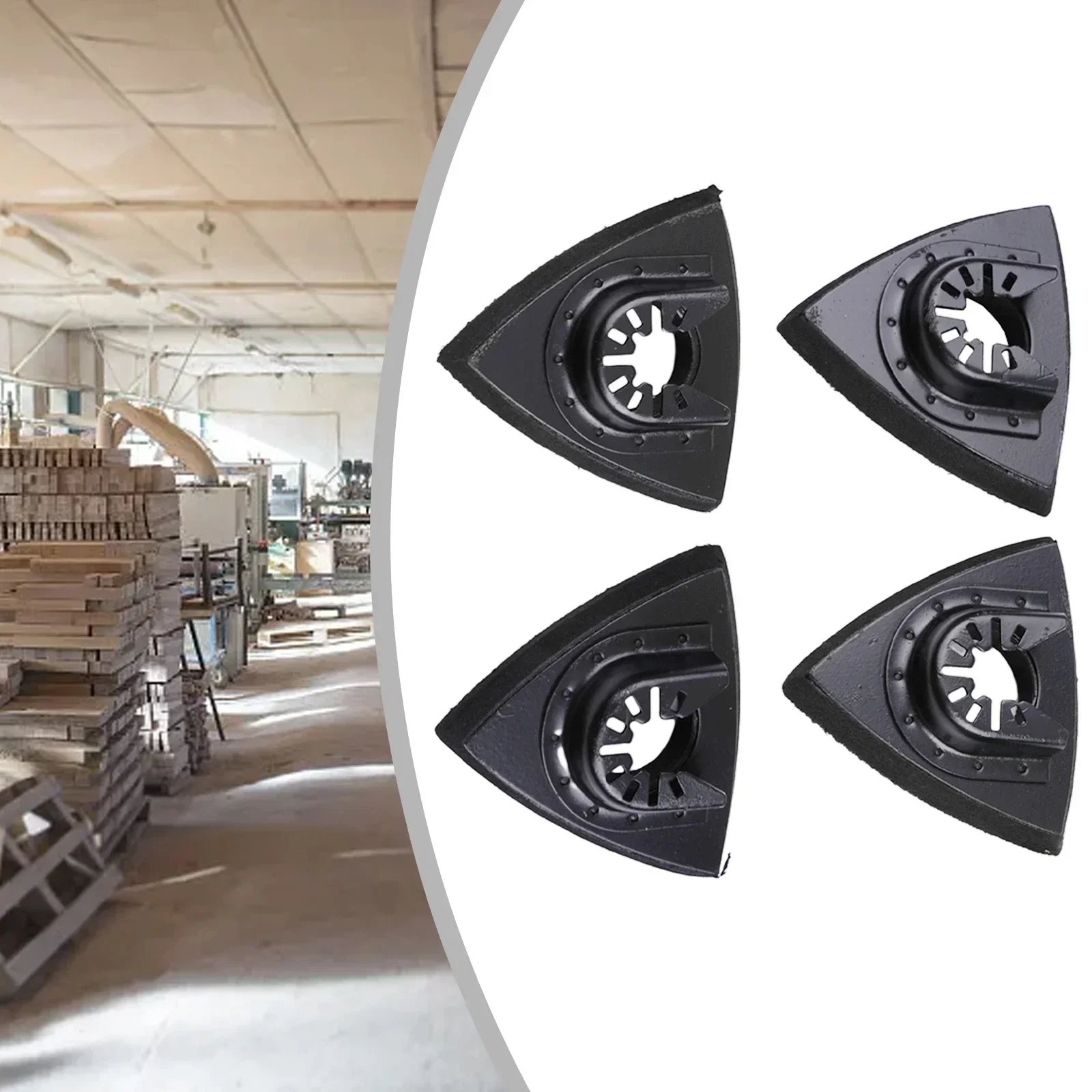 Sandpaper Sanding Pads Polishing Triangle Woodworking 4pcs Accessory Commercial Manufacture Multi-function High Quality