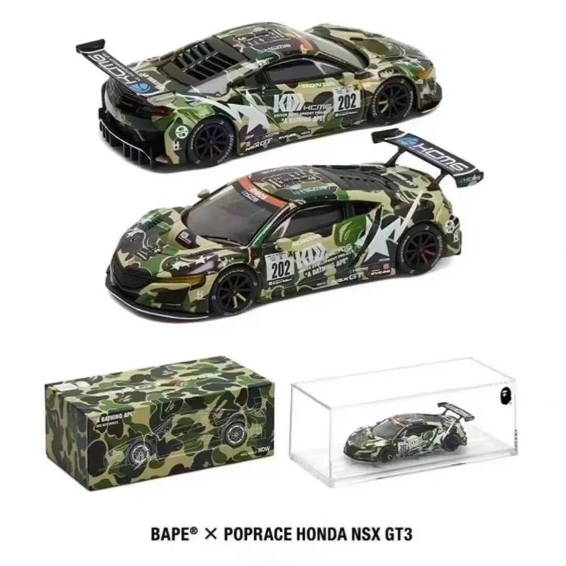 Diecast POPRACE 1:64 Scale Honda NSX Bape Alloy Car Model