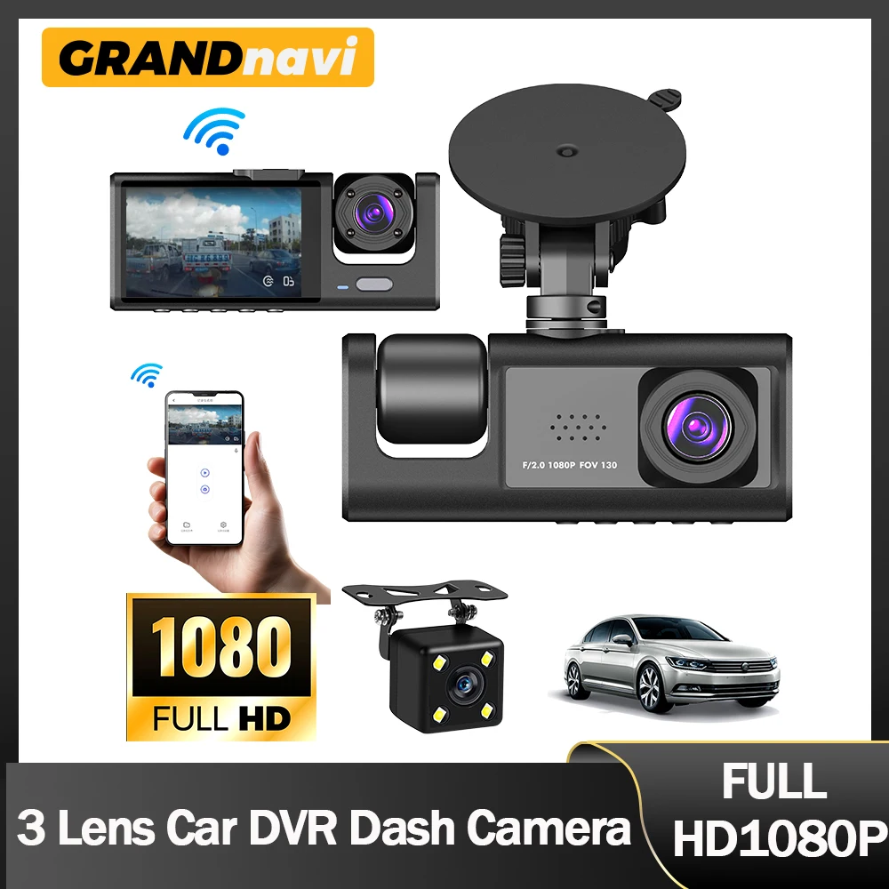 1080P Dual Camera Dash Cam for Cars, Front and Inside, Car Camera with IR Night Vision, Loop Recording, Wide Angle Car DVR Came