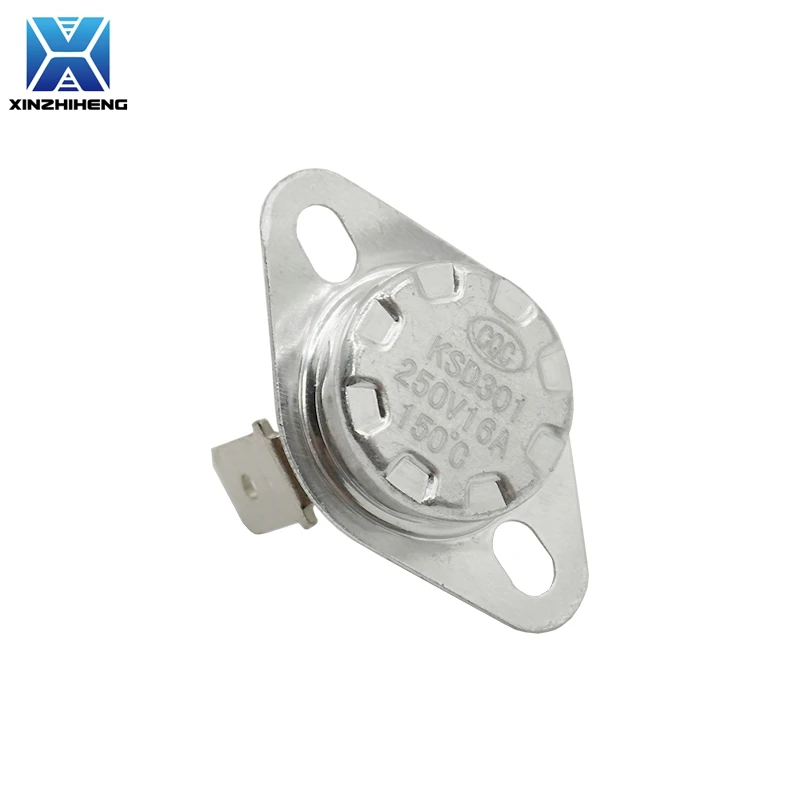 (1-10PCS) Bent Foot Ceramic KSD301 16A 250V Normally Closed Temperature Switch Thermostat KSD302 40 60 70 80 90 100~180 C Degree