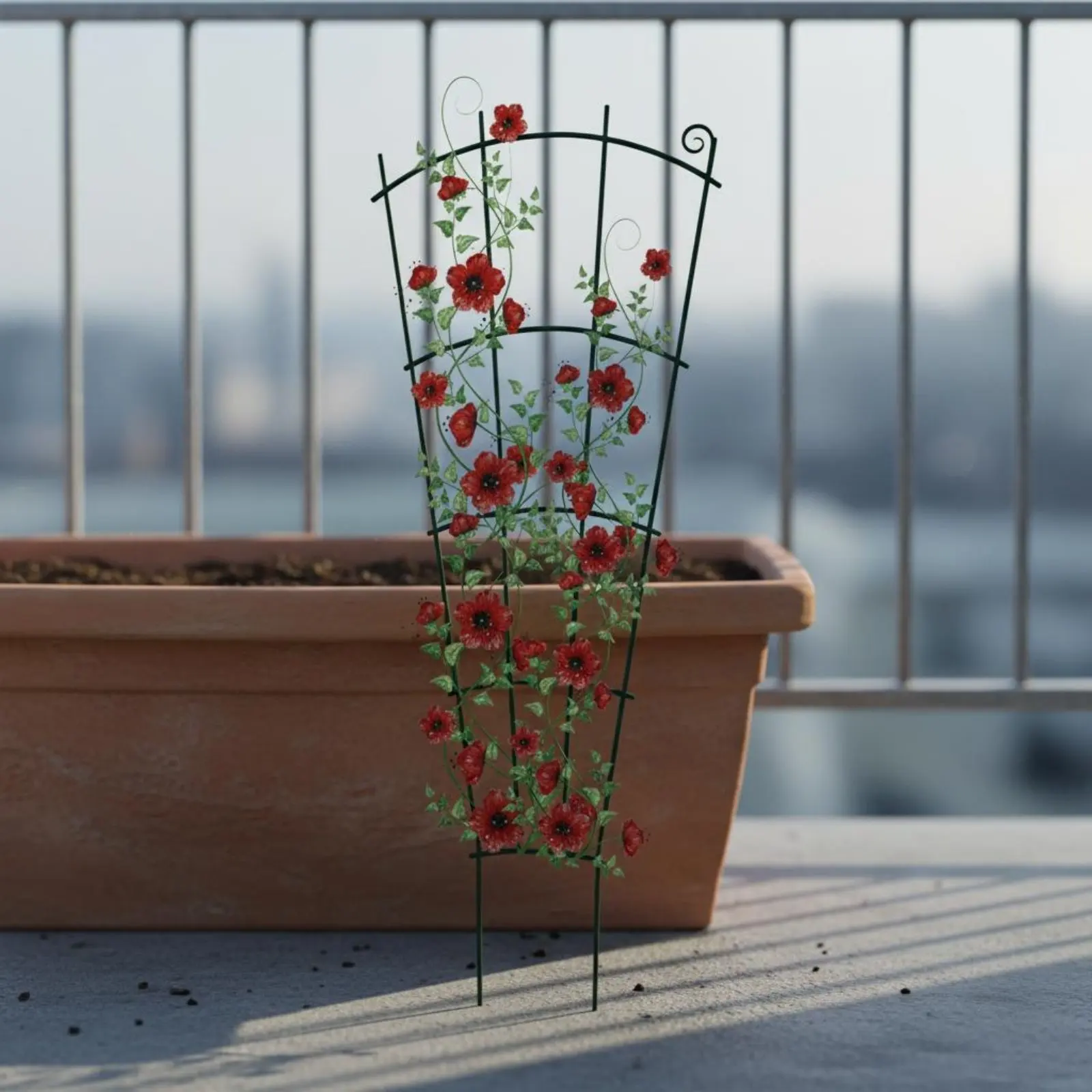 Metal Plant Trellis Decorative Climbing Plant Trellis Potted Vine Frame Sturdy Flower Pot Stand Rust-Resistant for Garden, Patio