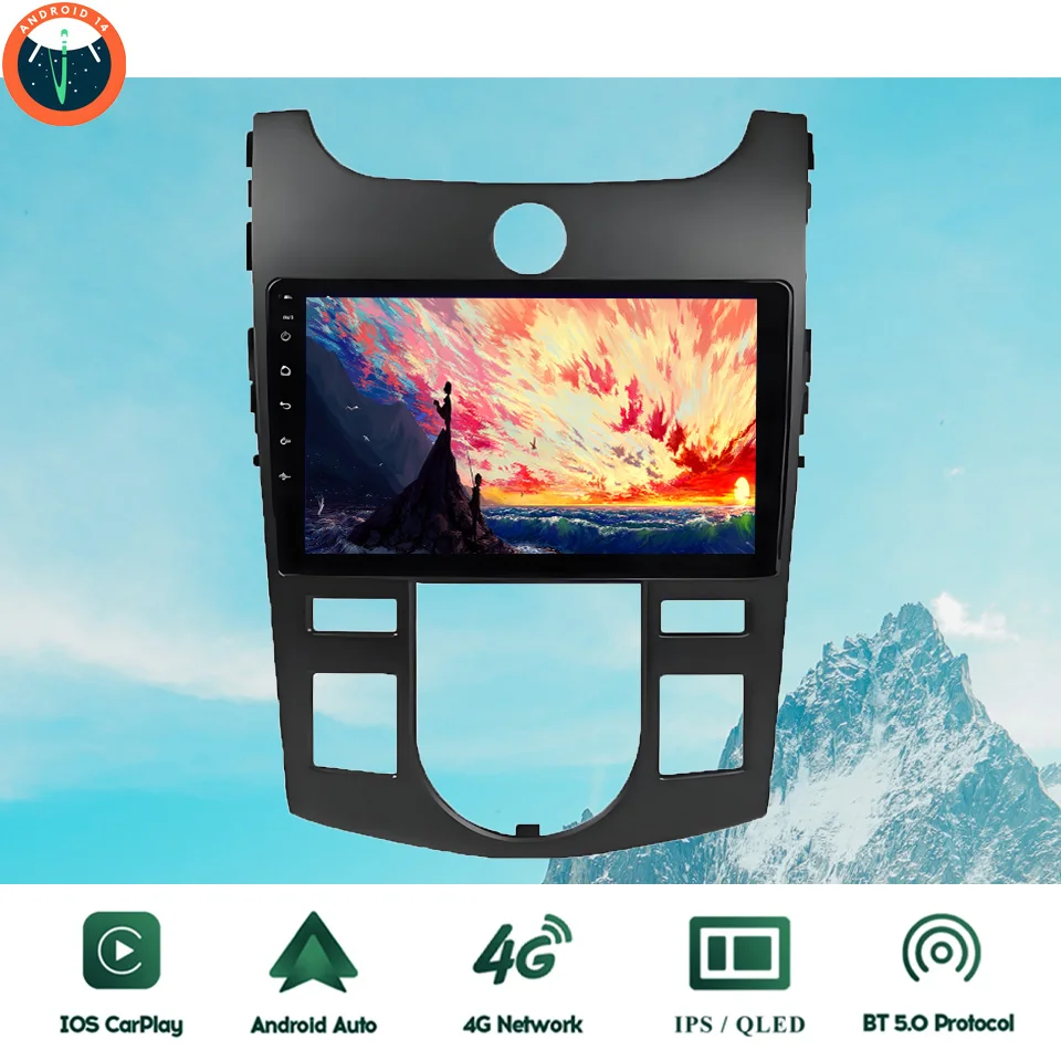 

Android 14.0 Car Radio Multimedia DVD Player For KIA Forte Cerato 2008 - 2013 GPS Navigation Monitor With 4G Lte WiFi Carplay BT