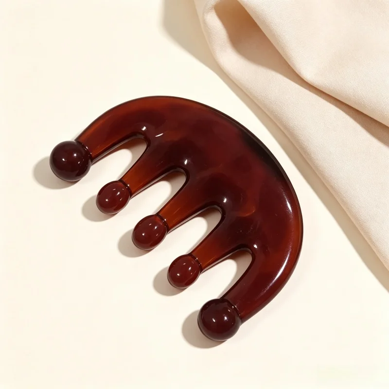 Massager Comb Five Teeth Ball Tip Head Relaxation Brush Portable Acupoint Massage Comb for Hair Growth & Daily Use