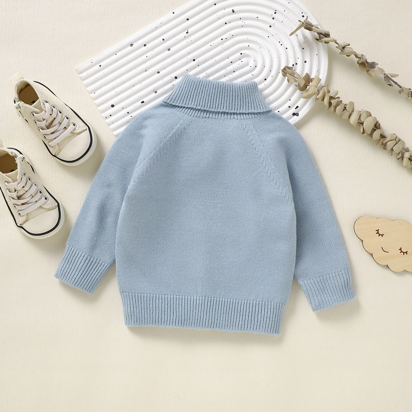 Turtleneck Soft Warm Sweater For Baby Boys Girls Winter Warm Long Sleeve Toddler Knit Sweaters Baby Pullover Tops свитер детский